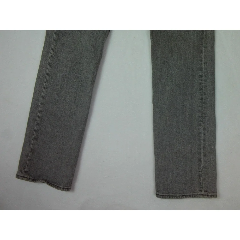 Levis 501 Jeans Mens 30x30 Black Straight Leg Button Fly Denim Waterless Classic